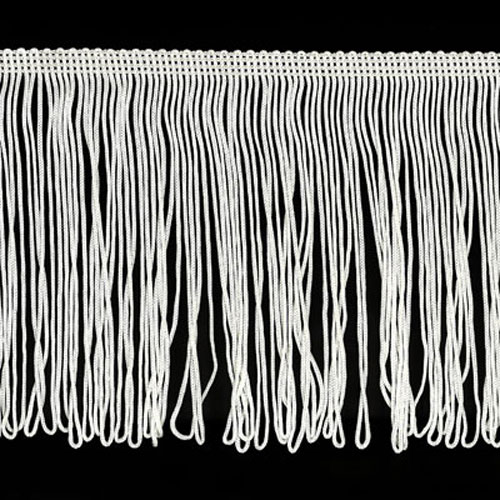 52340 Fringe Looped 150mm Bridal White