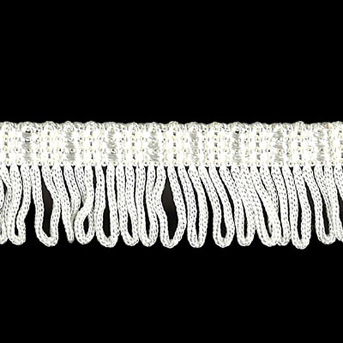 52460 Fringe Looped 25mm Bridal White