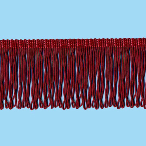 52474 Fringe Looped 25mm Claret