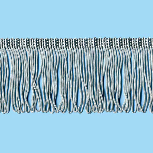 52488 Fringe Looped 25mm Silver Grey
