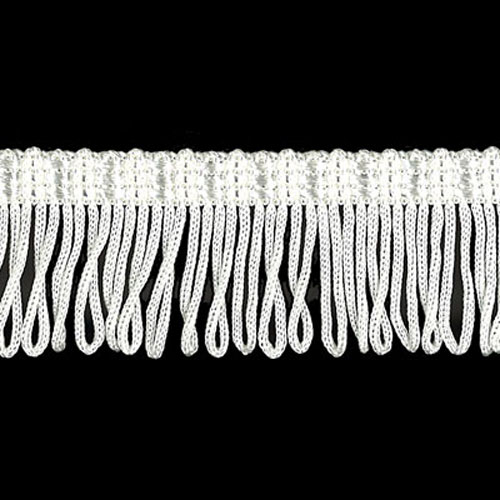 52500 Fringe Looped 35mm Bridal White