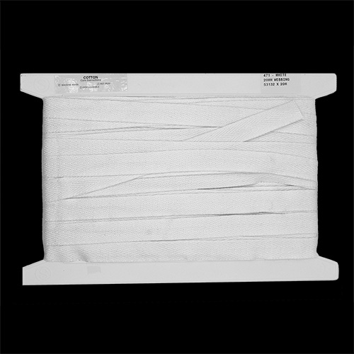 53132 Sullivans 20mm Cotton Webbing - White 20mts