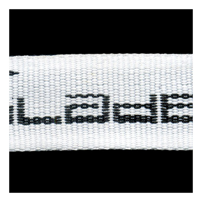 53230 Webbing Polyester 25mm White Black