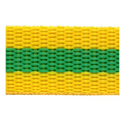 53452 Webbing Polypropylene 20mm Gold Green