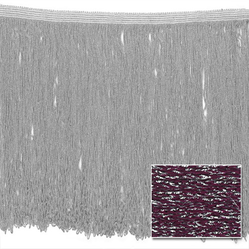 53610 Fringe Looped Stretch 300mm Purple Silver