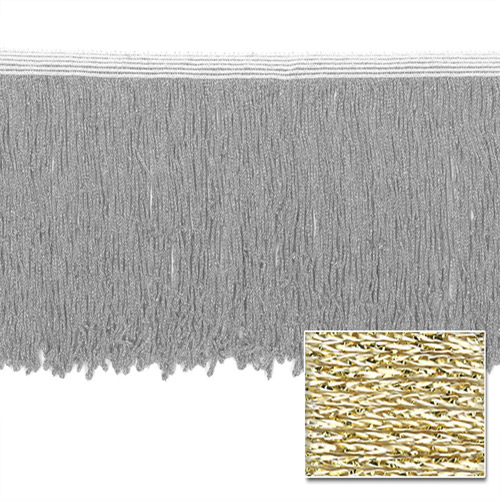 53616 Fringe Looped Stretch 150mm White Gold