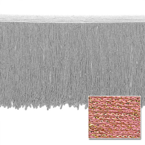 53617 Fringe Looped Stretch 150mm Pink Gold