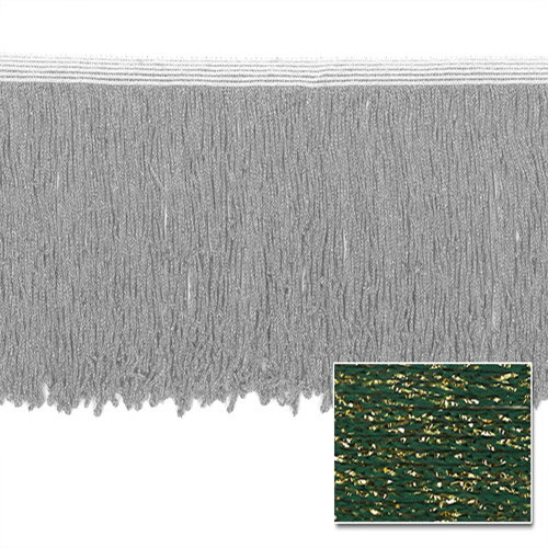 53620 Fringe Looped Stretch 150mm Green Gold