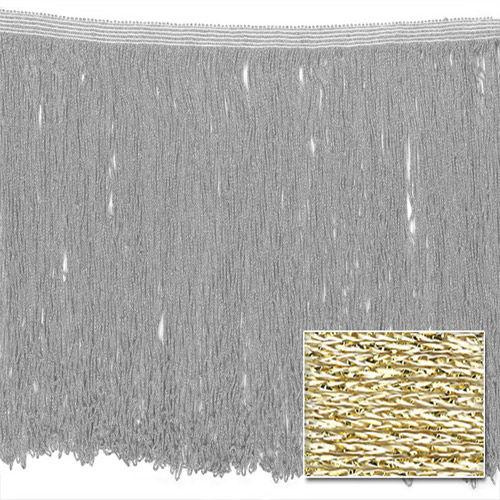 53624 Fringe Looped Stretch 300mm White Gold