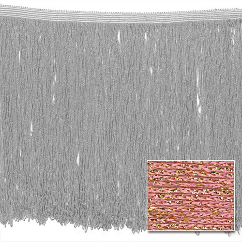 53625 Fringe Looped Stretch 300mm Pink Gold