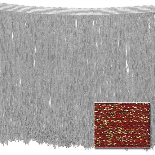 53627 Fringe Looped Stretch 300mm Red Gold