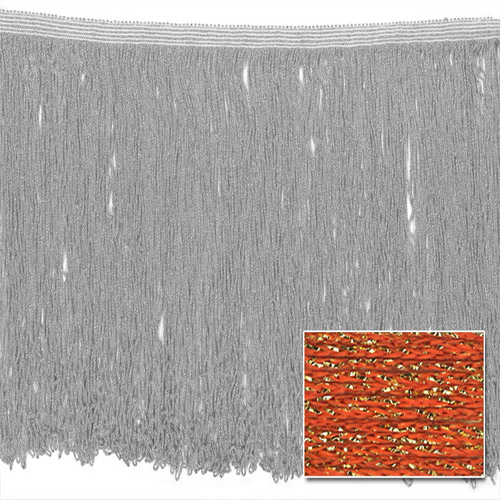 53630 Fringe Looped Stretch 300mm Orange Gold