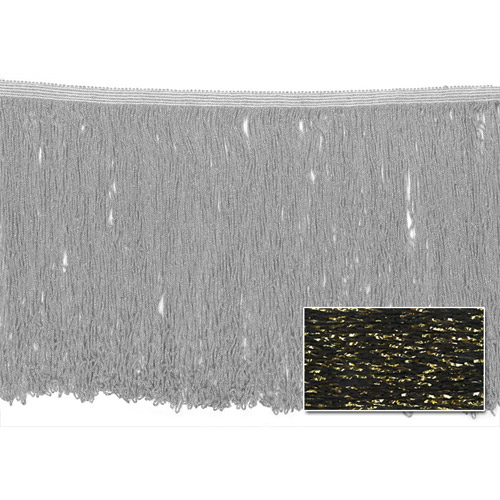 53631 Fringe Looped Stretch 300mm Black Gold