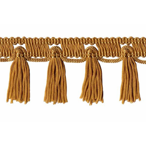 54328 Fringe Tassel 50mm Burnt Gold