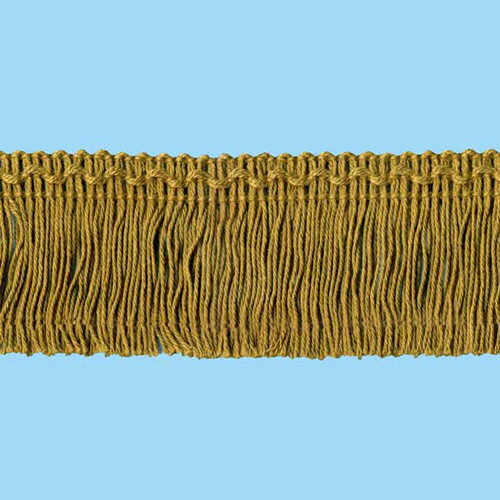 54589 Fringe Cut 50mm Mustard
