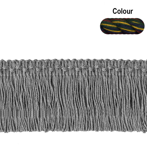 54616 Fringe Cut 75mm Burg Old Gold Bot Navy