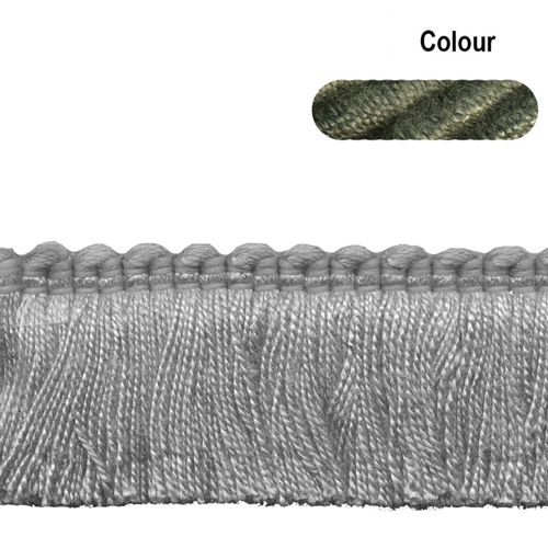 54868 Fringe Ruche 40mm Olive