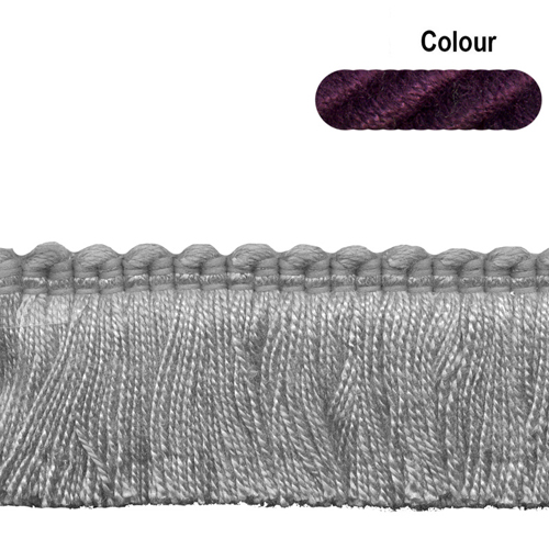 54869 Fringe Ruche 40mm Aubergine