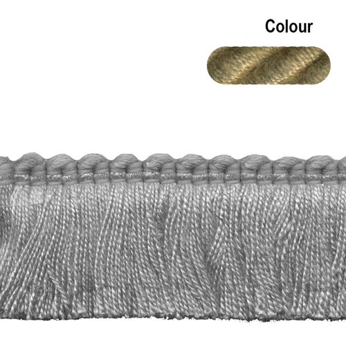 54954 Fringe Ruche 40mm Teak