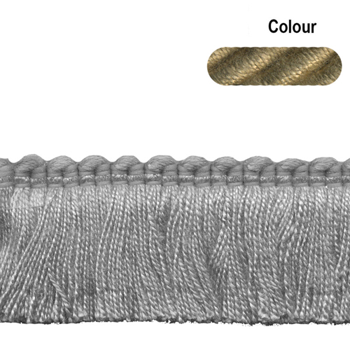 54962 Fringe Ruche 40mm Camel