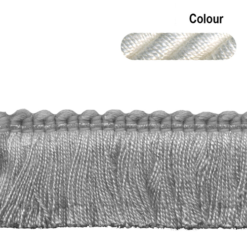 54968 Fringe Ruche 40mm Off White