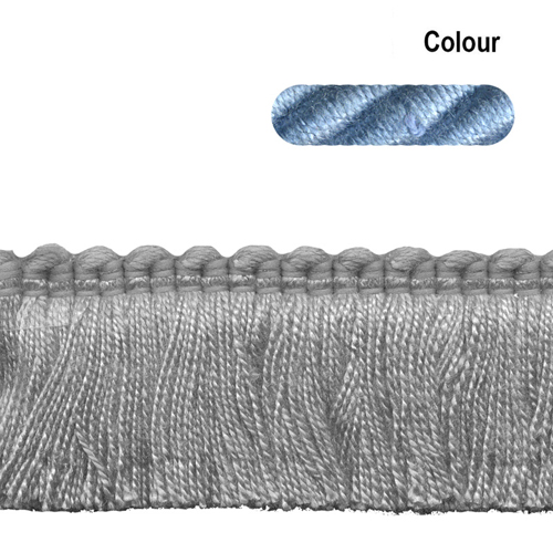 54979 Fringe Ruche 40mm Blue