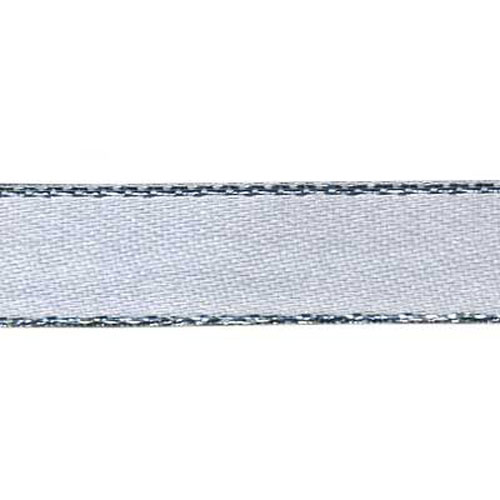 55009 Ribbon Satin 6mm White Silver
