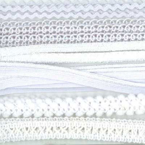 55132 Ribbon Card 6 X 1 M White