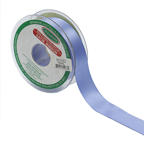 55277 Ribbon Satin 25mm Pale Royal