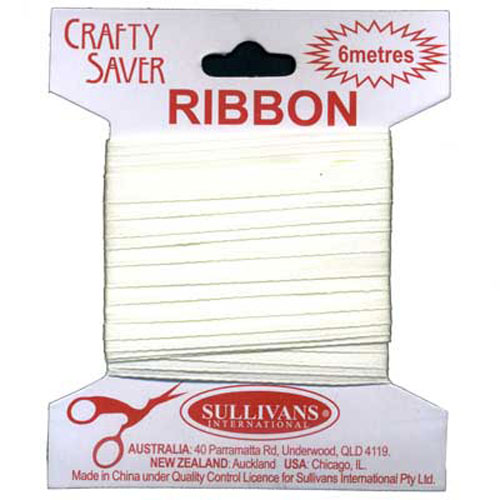 55381 Ribbon Satin 6mm Bridal White