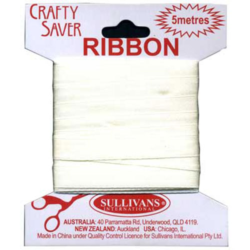 55382 Ribbon Satin 10mm Bridal White