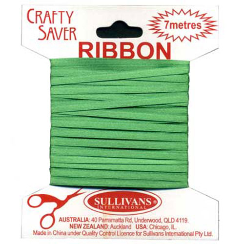 55386 Ribbon Satin 3mm Emerald