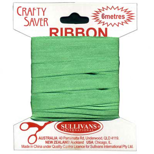 55387 Ribbon Satin 6mm Emerald
