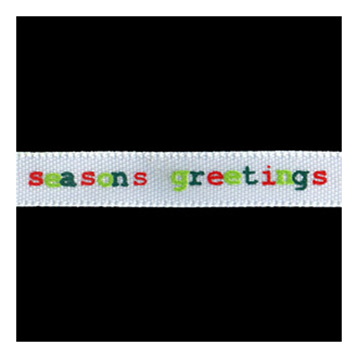 55420 Ribbon Christmas 6mm Whtie Multi