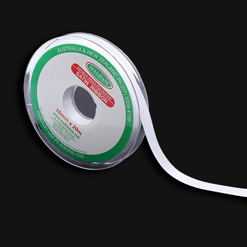 55466 Sullivans 10mm Double Sided Ribbon - White 20mts