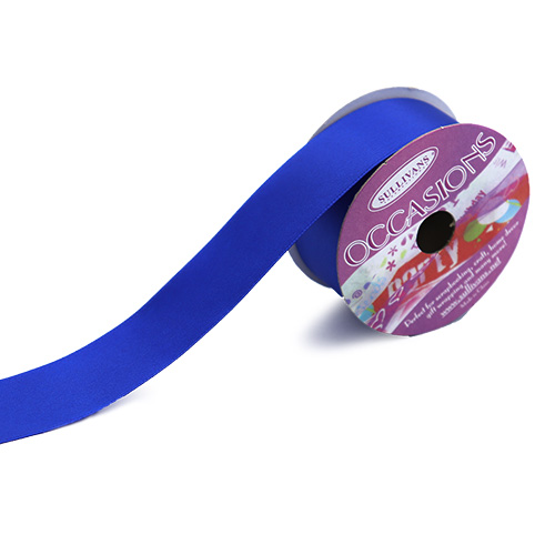 55681 Sullivans 25mm Satin Single Sided Ribbon - Royal Blue 4mts