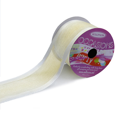 56093 Ribbon Organza 38mm Cream