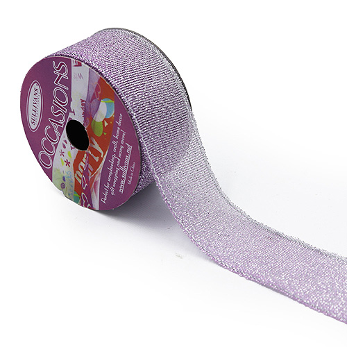 56124 Ribbon 25mm Lilac/silver Metallic