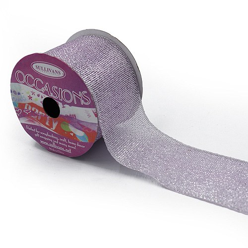 56202 Ribbon Organza 38mm Lilac/silver Metallic