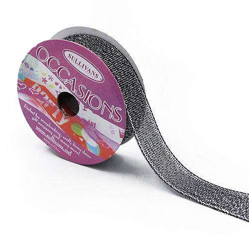 56210 Ribbon 15mm Black Metallic