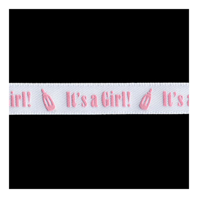 56266 Ribbon Satin 10mm White Pink