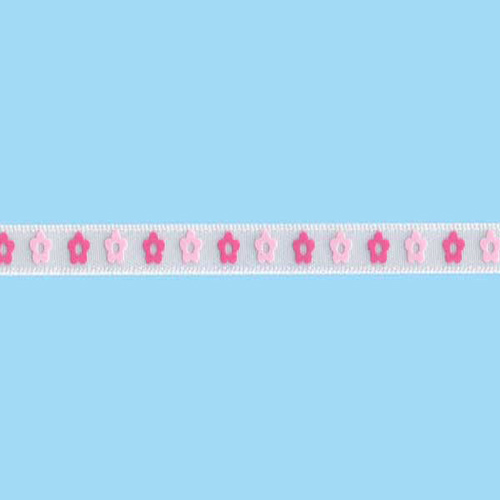 56291 Satin Ribbon Flower Light Pink 6mm