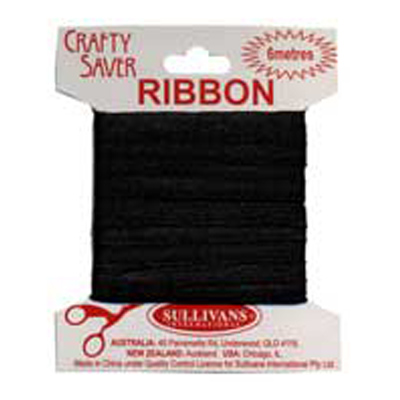 56319 Ribbon Satin 6mm Black