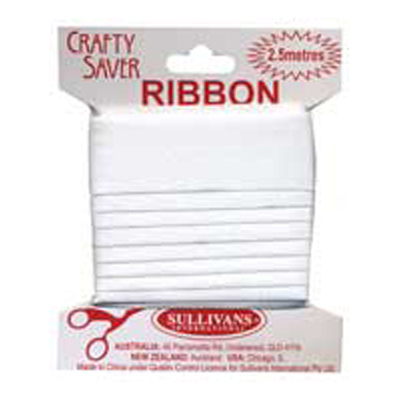 56348 Ribbon Satin 25mm White