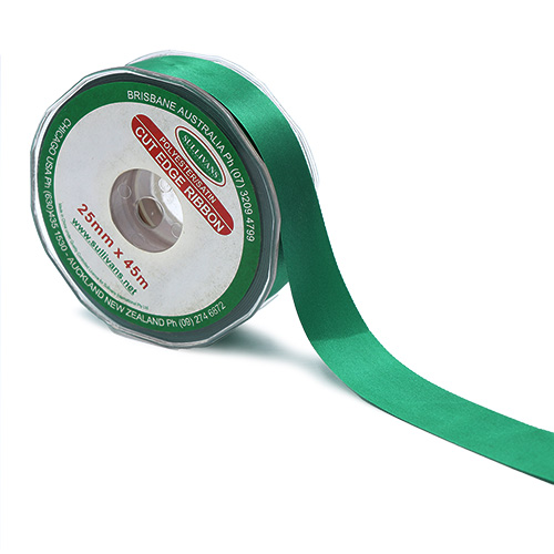 56538 Sullivans 25mm Cut Edge Ribbon - Emerald 45mts