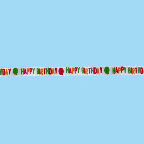 56581 Satin Ribbon Happy Birthday 6mm
