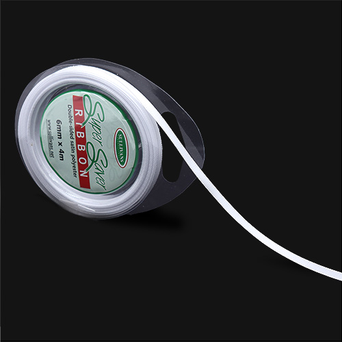56907 Sullivans Super Saver 6mm Ribbon - White 4mts