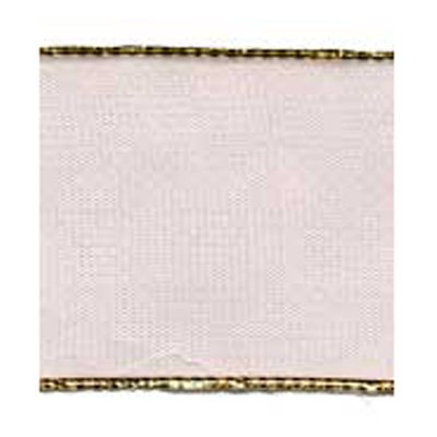 57224 Ribbon Organza 40mm Pink Gold