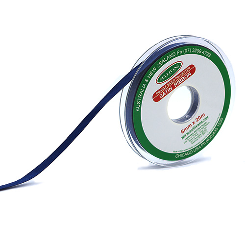 57495 Sullivans 6mm Double Sided Ribbon - Navy 20mts