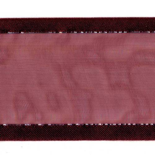 57513 Ribbon Organza 50mm Burgundy